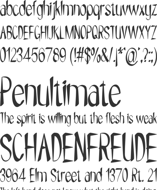 NYOEHOKA font preview