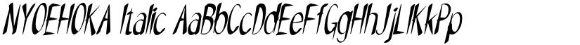 NYOEHOKA Italic font