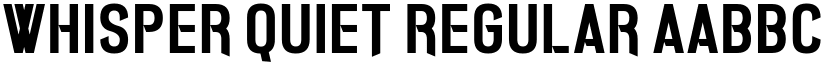 Whisper Quiet Regular font