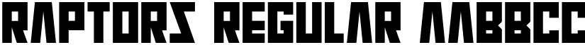 Raptors Regular font