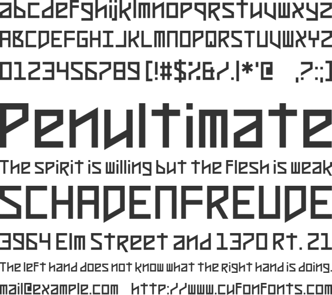 Zosilla font preview