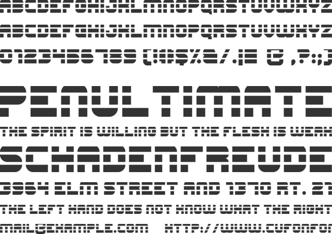 Construction Lines font preview