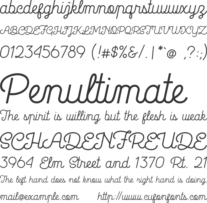 La Patio font preview