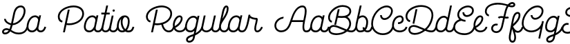 La Patio Regular font