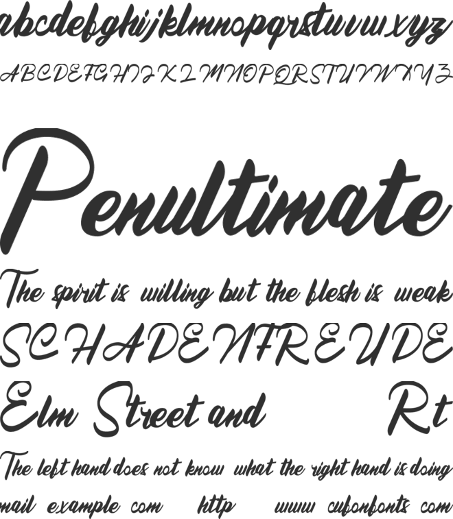 Queensland Free font preview
