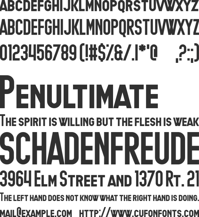 Under the Weather font preview