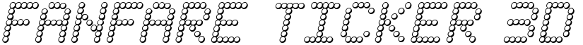 Fanfare Ticker 3D Italic Italic font