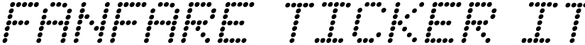 Fanfare Ticker Italic Italic font