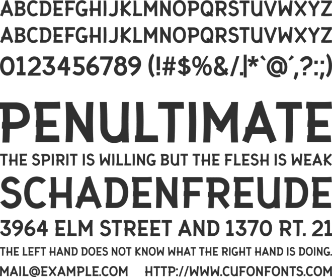 Gaffer Type font preview