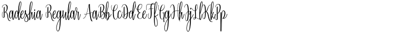 Radeshia Regular font