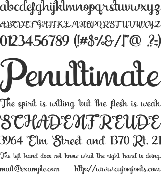 Shaquilla font preview
