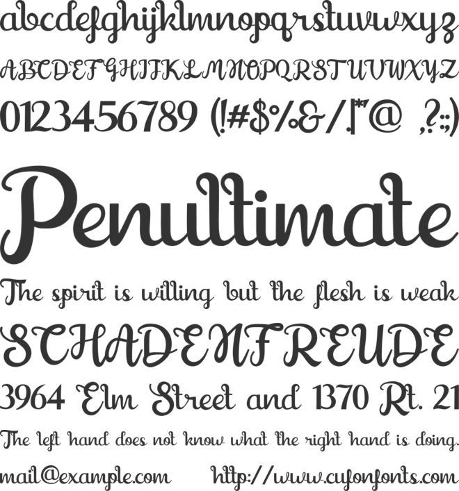 Shaquilla font preview