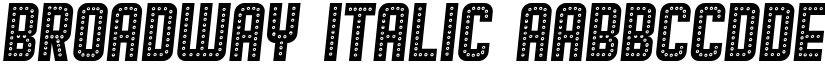 Broadway Italic font