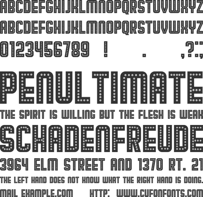 Broadway font preview