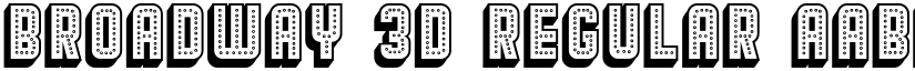 Broadway 3D Regular font
