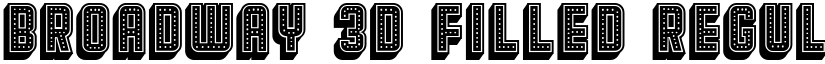 Broadway 3D Filled Regular font