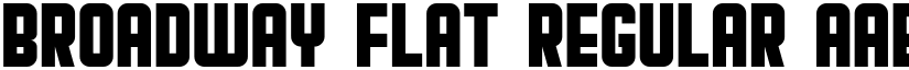 Broadway Flat Regular font