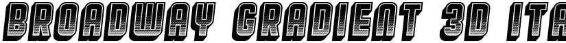 Broadway Gradient 3D Italic font