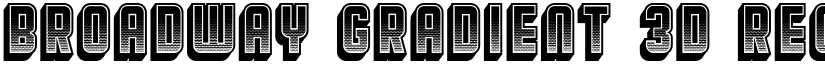 Broadway Gradient 3D Regular font