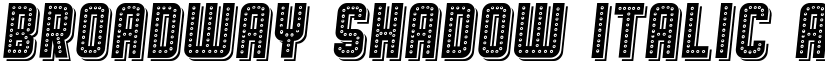 Broadway Shadow Italic font