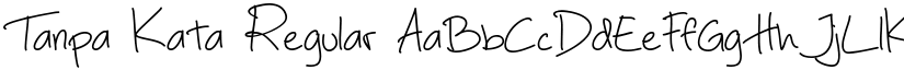 Tanpa Kata Regular font