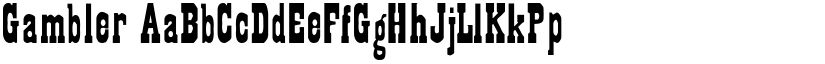 Gambler font