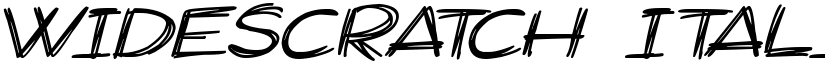 Widescratch Italic font