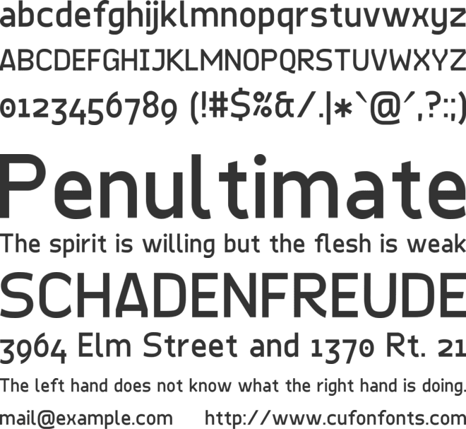 Quinone font preview