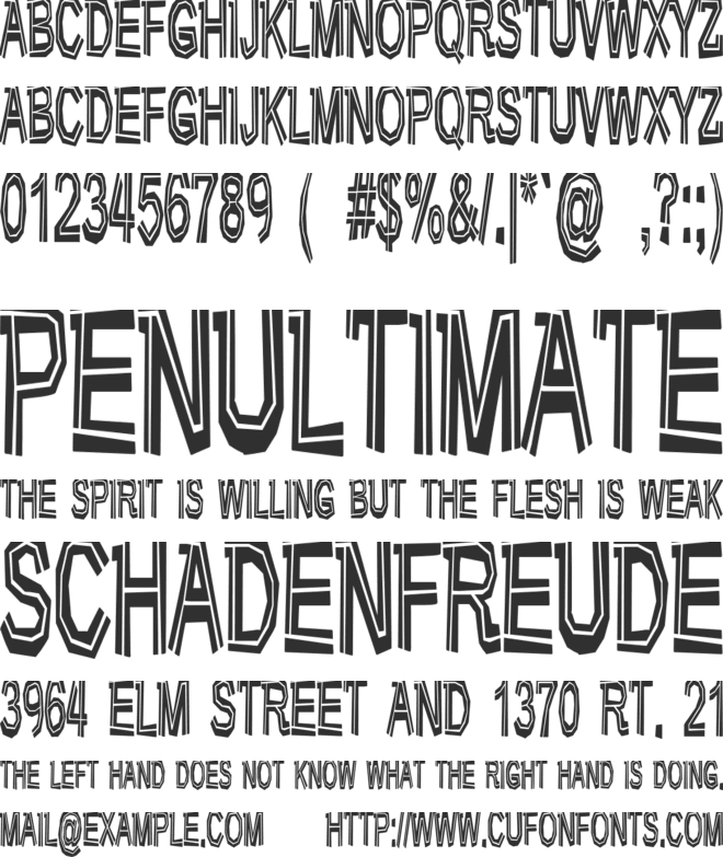 Very Bad Posture font preview