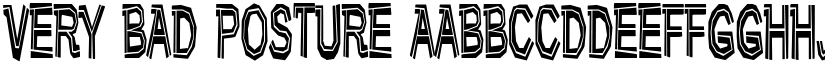 Very bad posture font