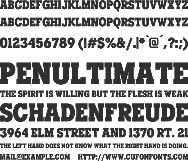 Manhandle Slab font preview