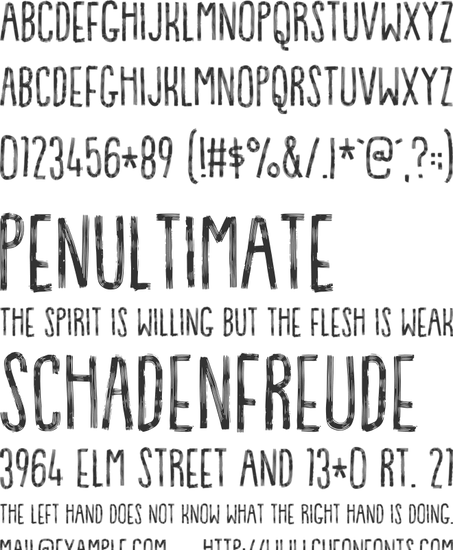 Volumen font preview