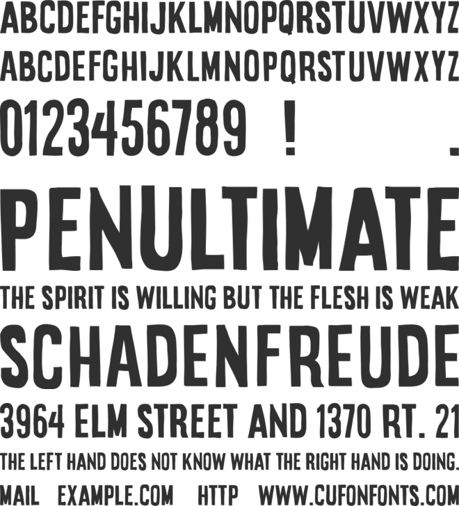 Stupid Meeting font preview