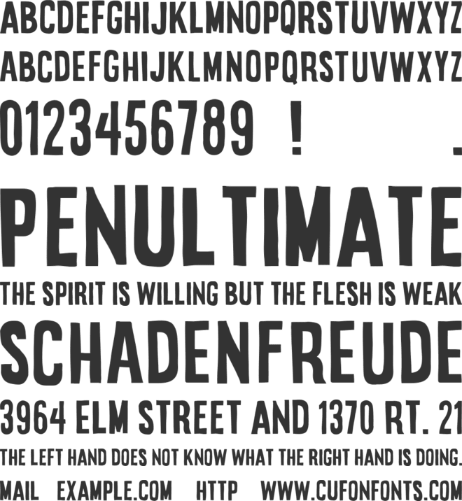 Stupid Meeting font preview