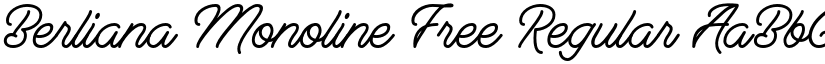 Berliana Monoline Free Regular font