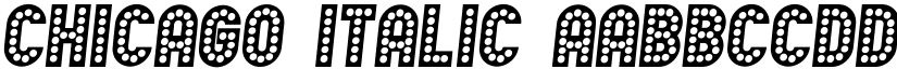 Chicago Italic font