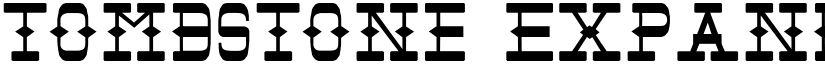 Tombstone Expanded font