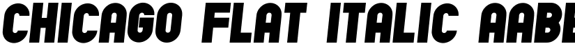 Chicago Flat Italic font