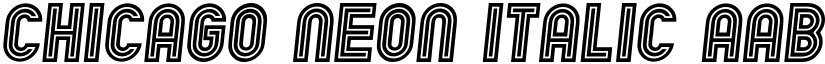Chicago Neon Italic font