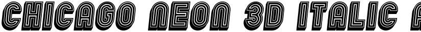 Chicago Neon 3D Italic font