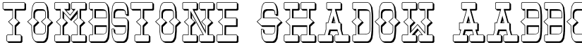 Tombstone Shadow font