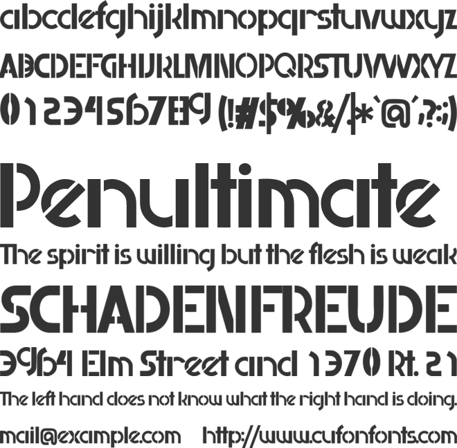 Retailistic font preview