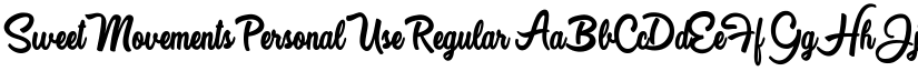 Sweet Movements Personal Use Regular font