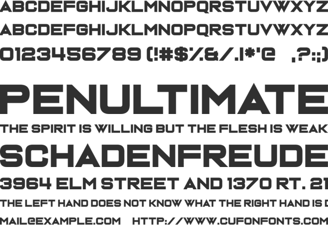 Dispence font preview