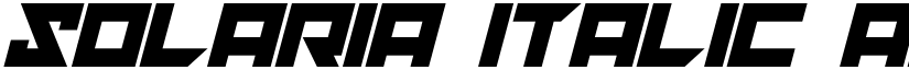 solaria Italic font