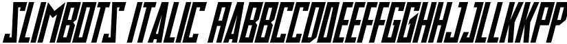 Slimbots Italic font