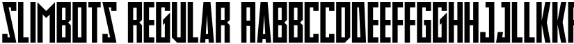Slimbots Regular font