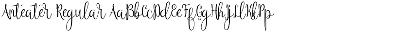 Anteater Regular font