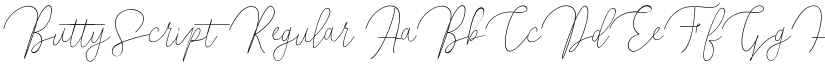 ButtyScript Regular font