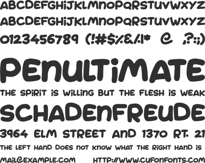 Jumping font preview
